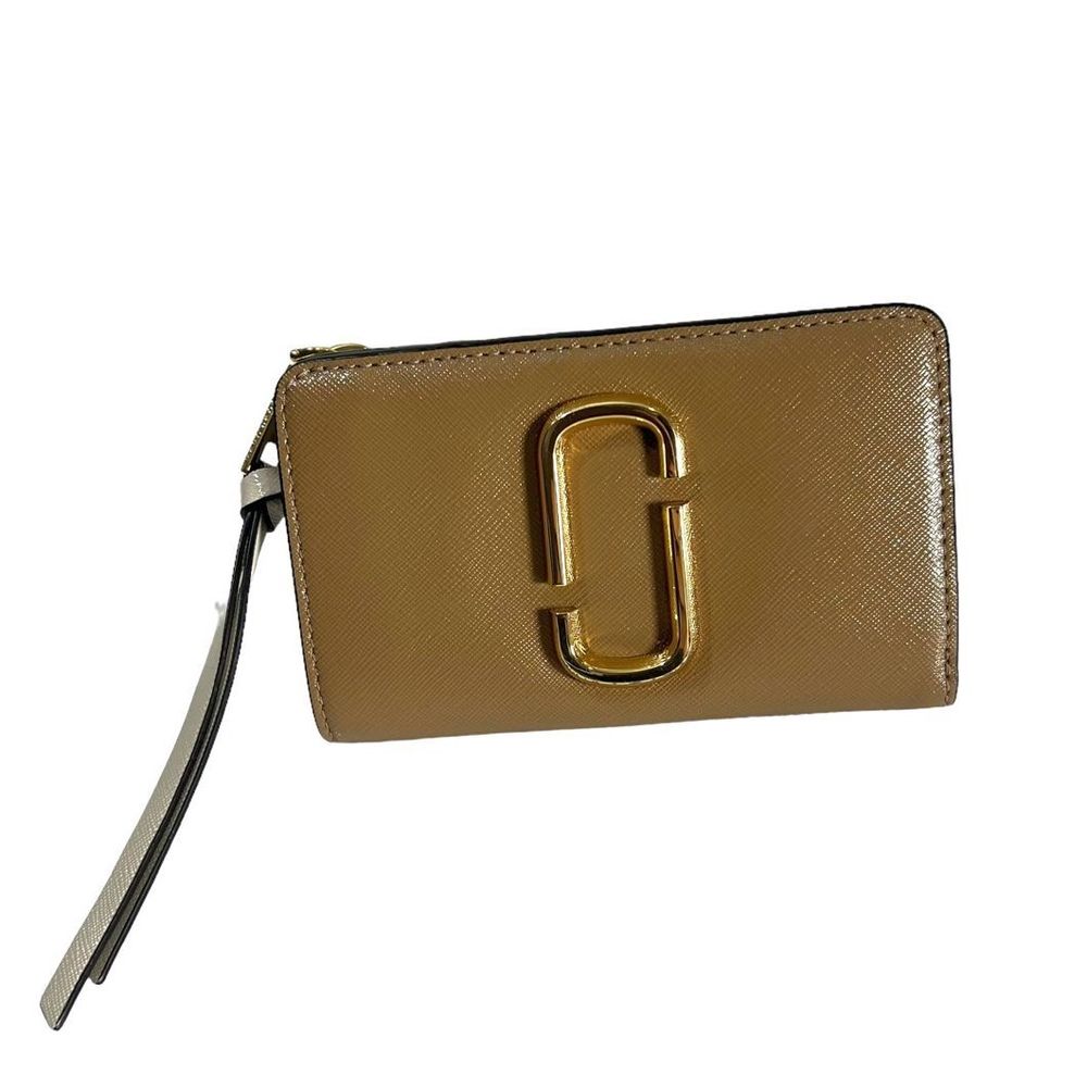 Marc Jacobs* Brown Bi-Fold Zippered The Snapshot Compact Wallet Women’s